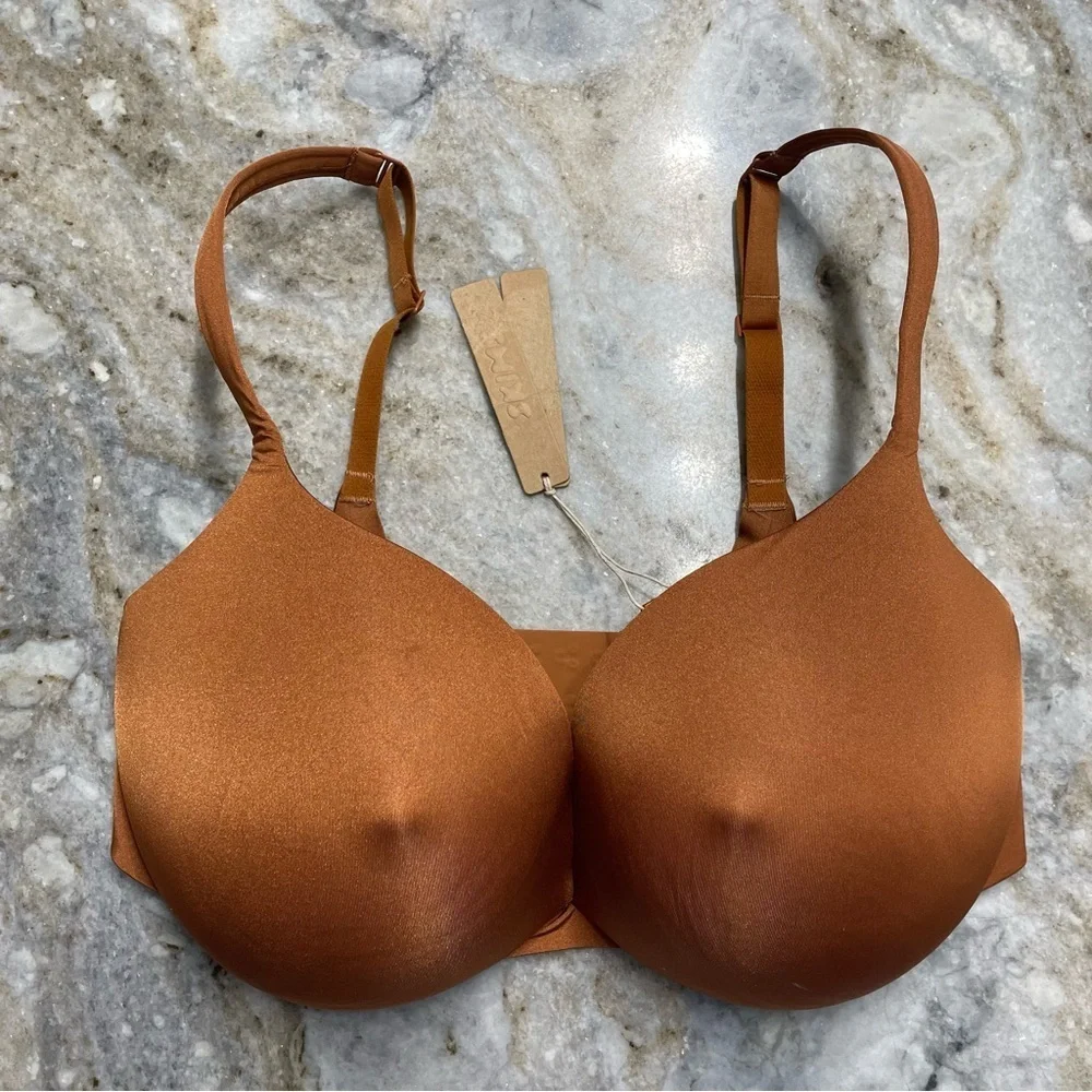 New Skims Ultimate Nipple Push Up Plunge Bra Limited Rare Bronze 34DDD - Picture 8 of 8